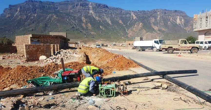 Hadibo city launching the Water network project in Socotra